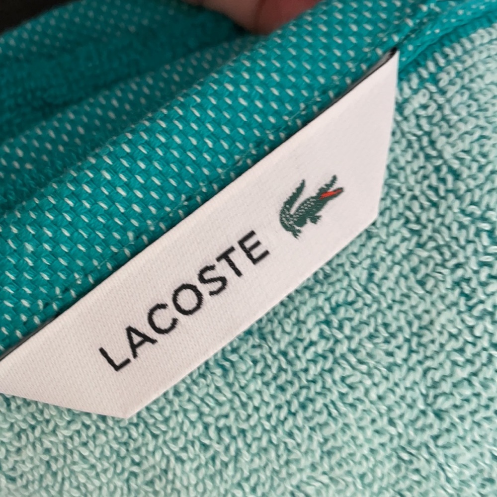 LOT of 4 Lacoste Bath Towel 30x52 green - Picture 3 of 4